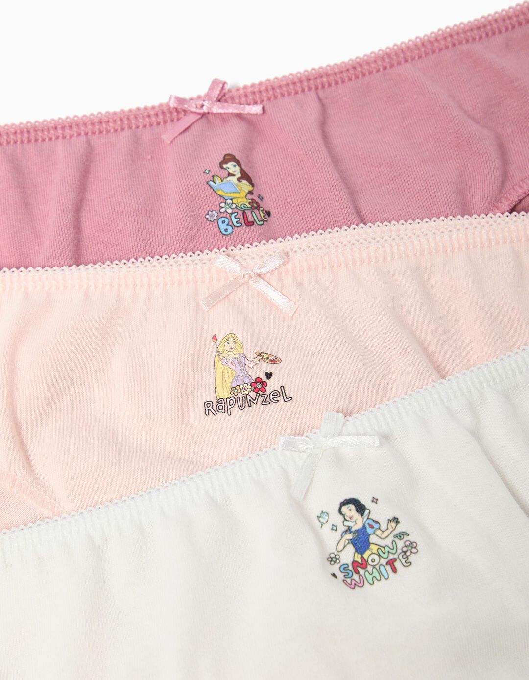 Pack 3 Cuecas 'Princesas da Disney', Menina, Multicolor 