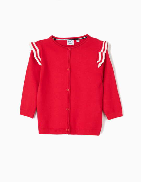 Casaco de malha folhos