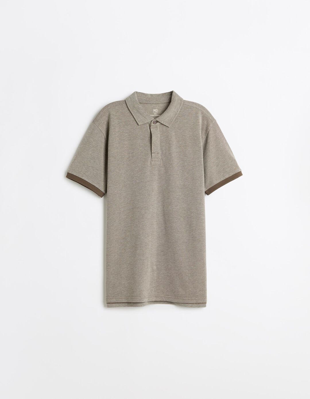 Polo Oxford Piquet, Homem, Castanho