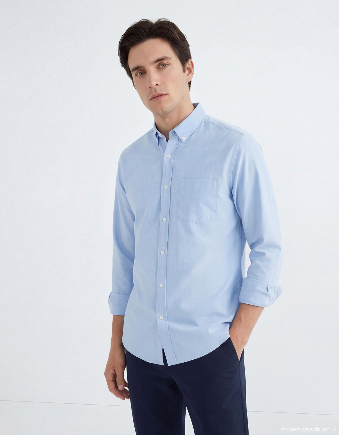 Camisa, Homem, Azul