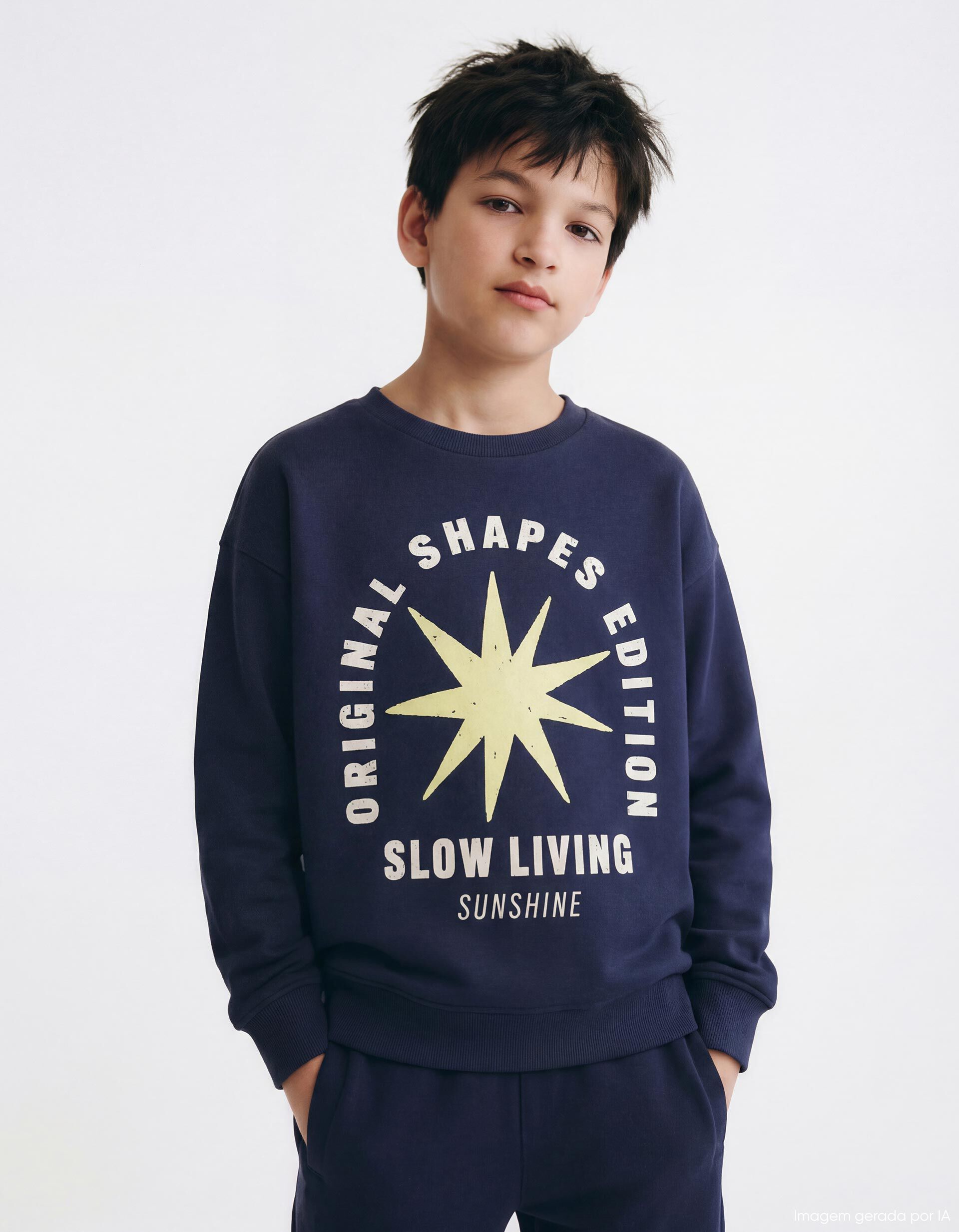 Comprar Online Sweatshirt de Felpa, Menino, Azul Escuro
