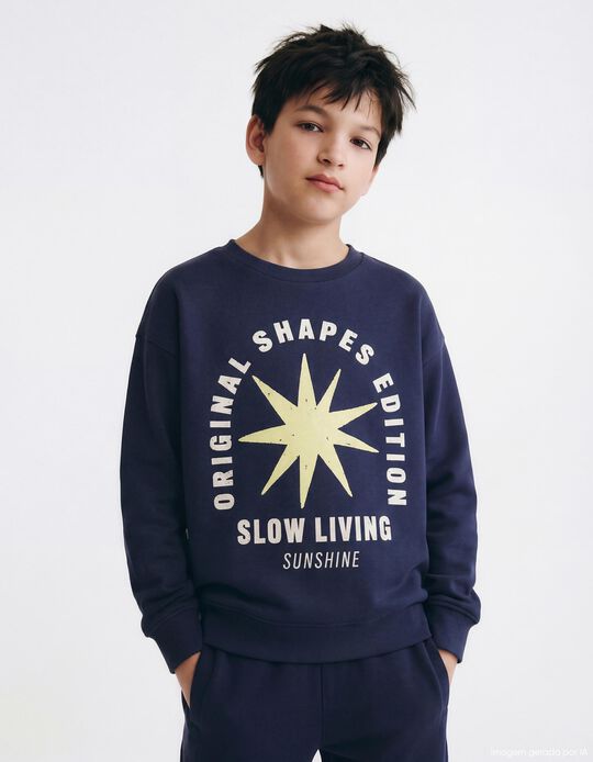 Comprar Online Sweatshirt de Felpa, Menino, Azul Escuro