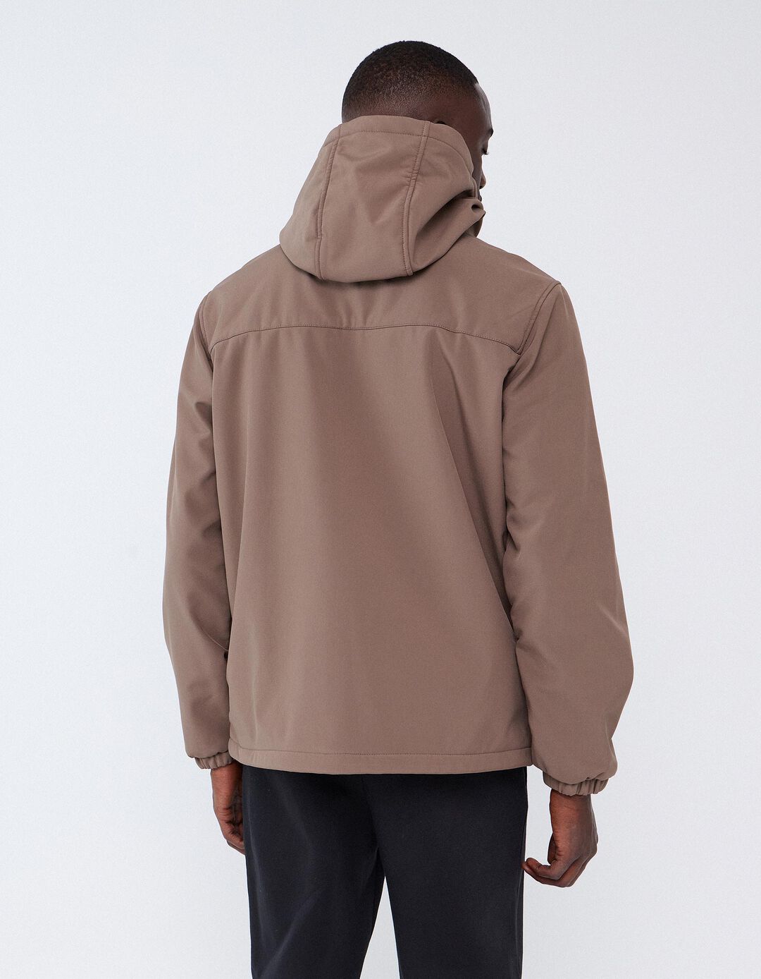 Parka T&eacute;cnica Com Capuz, Homem, Castanho