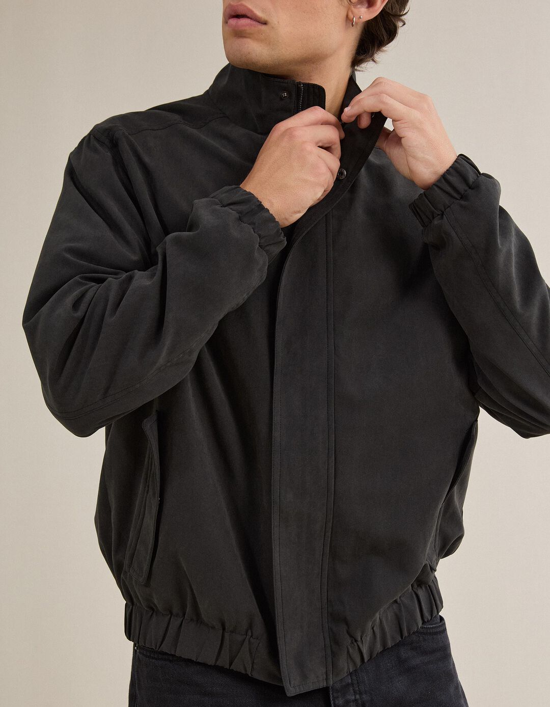 Casaco Bomber, Homem, Preto