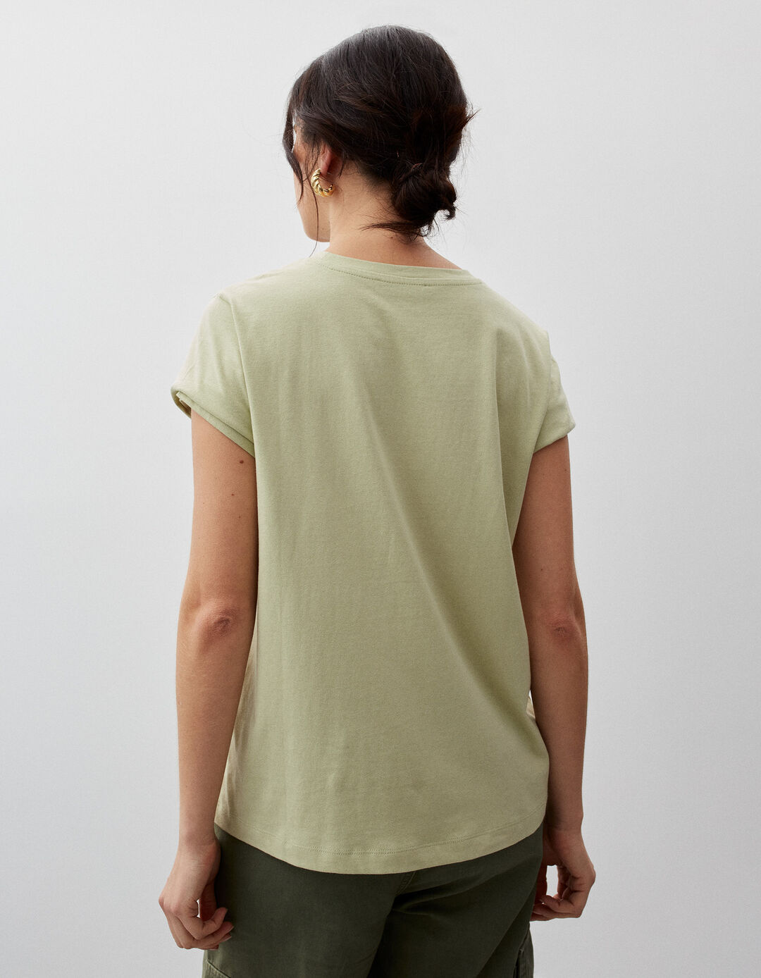 Round Neck T-shirt, Woman, Light Green