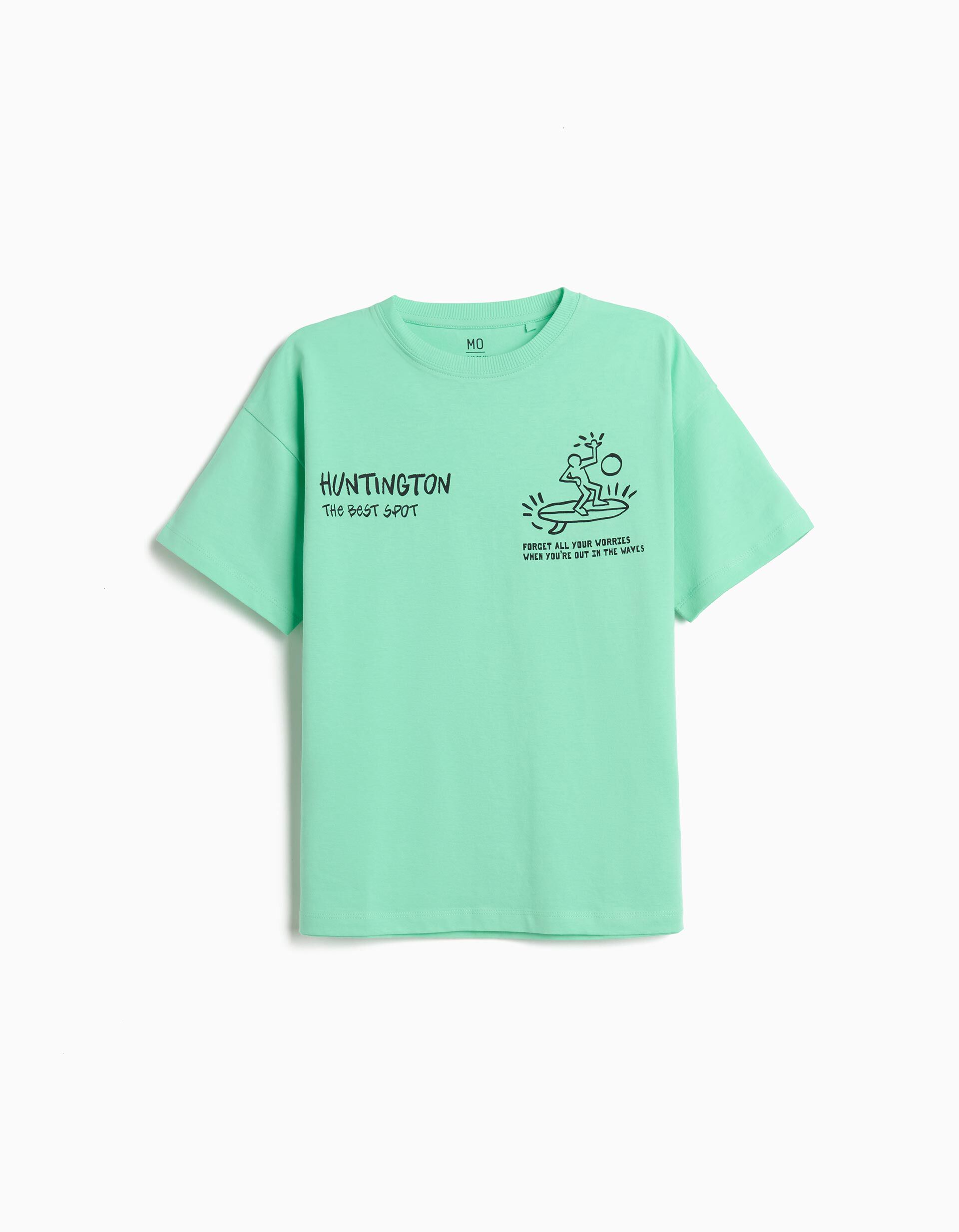 Comprar Online T-shirt Estampada, Menino, Verde Claro