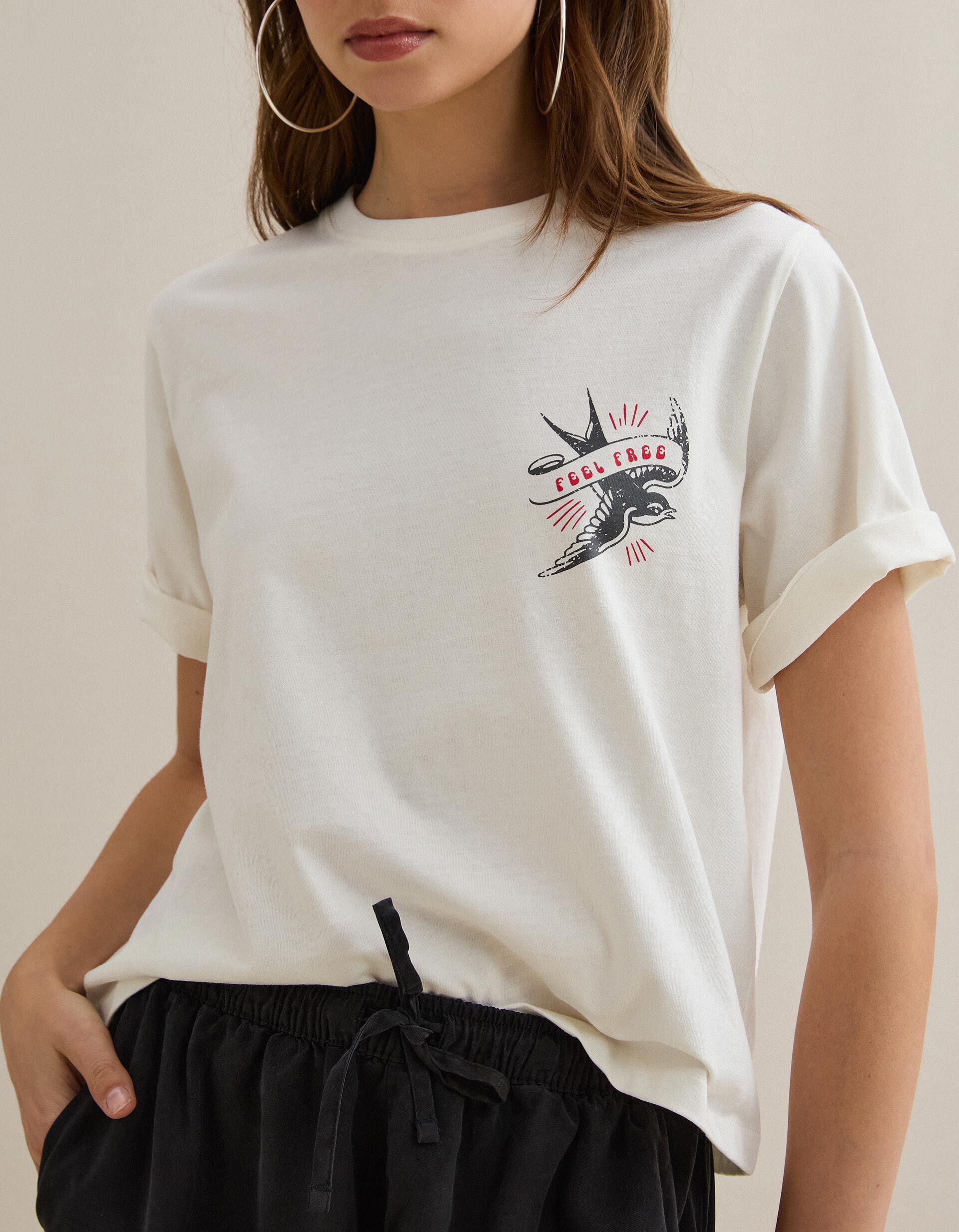 Comprar Online T-shirt com Estampado, Mulher, Branco