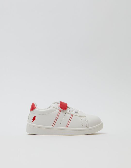 Trainers, Babies, White/ Red