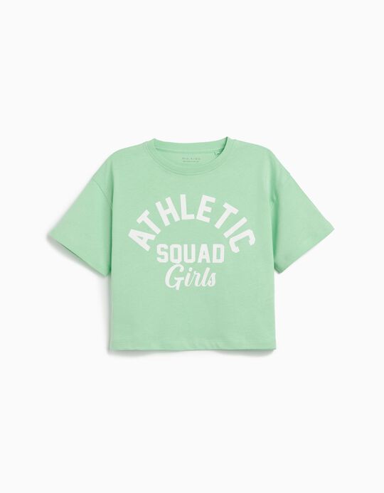 Comprar Online T-shirt Print, Menina, Verde Claro 