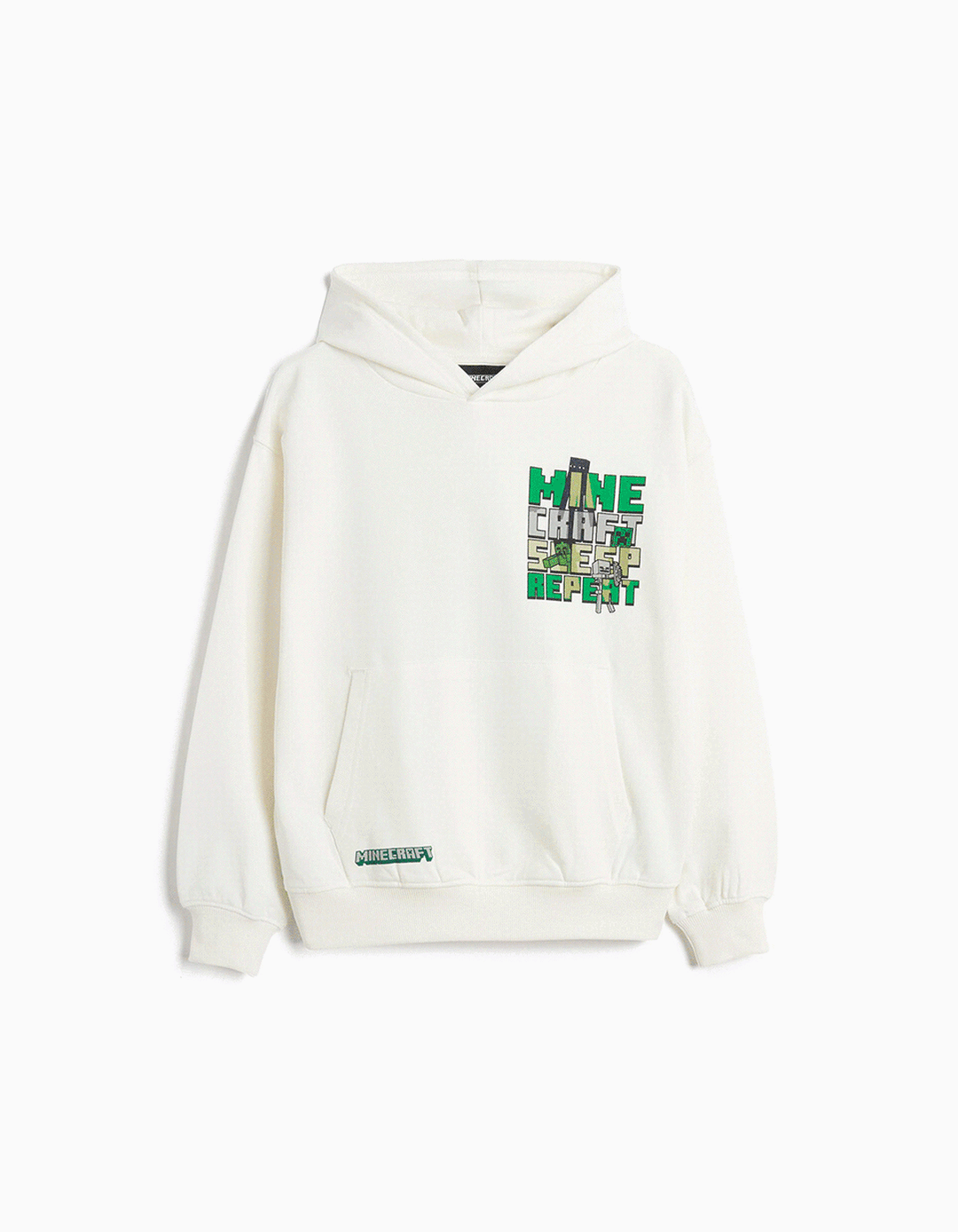 Sweatshirt De Felpa 'Minecraft', Menino, Branco