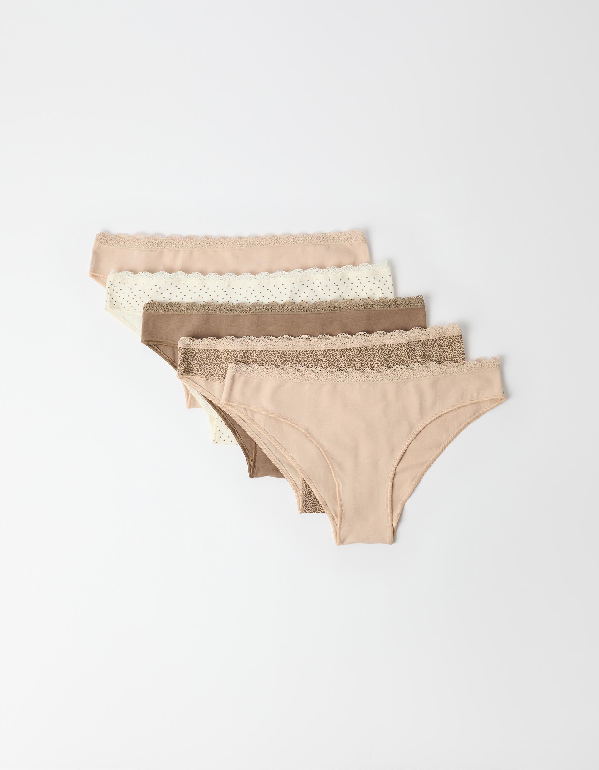 Comprar Online Pack 5 Cuecas Brief, Mulher, Brege