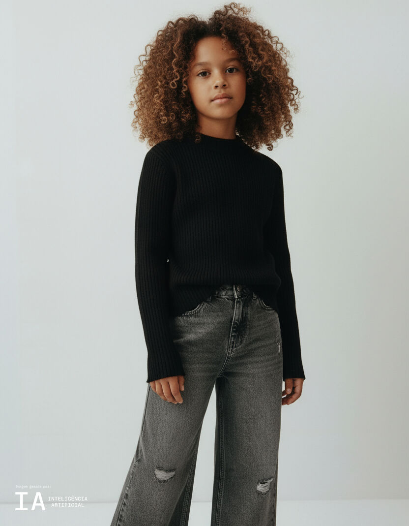 Comprar Online Camisola de Malha, Menina, Preto 