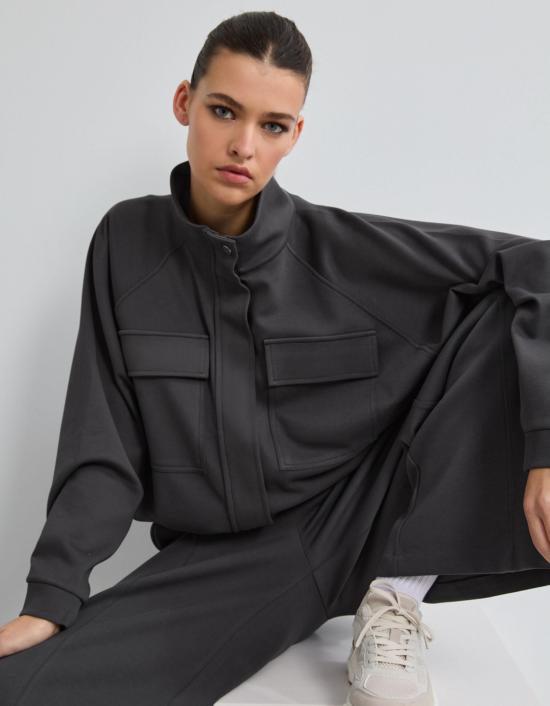 Comprar Online Casaco Piquet, Mulher, Cinzento