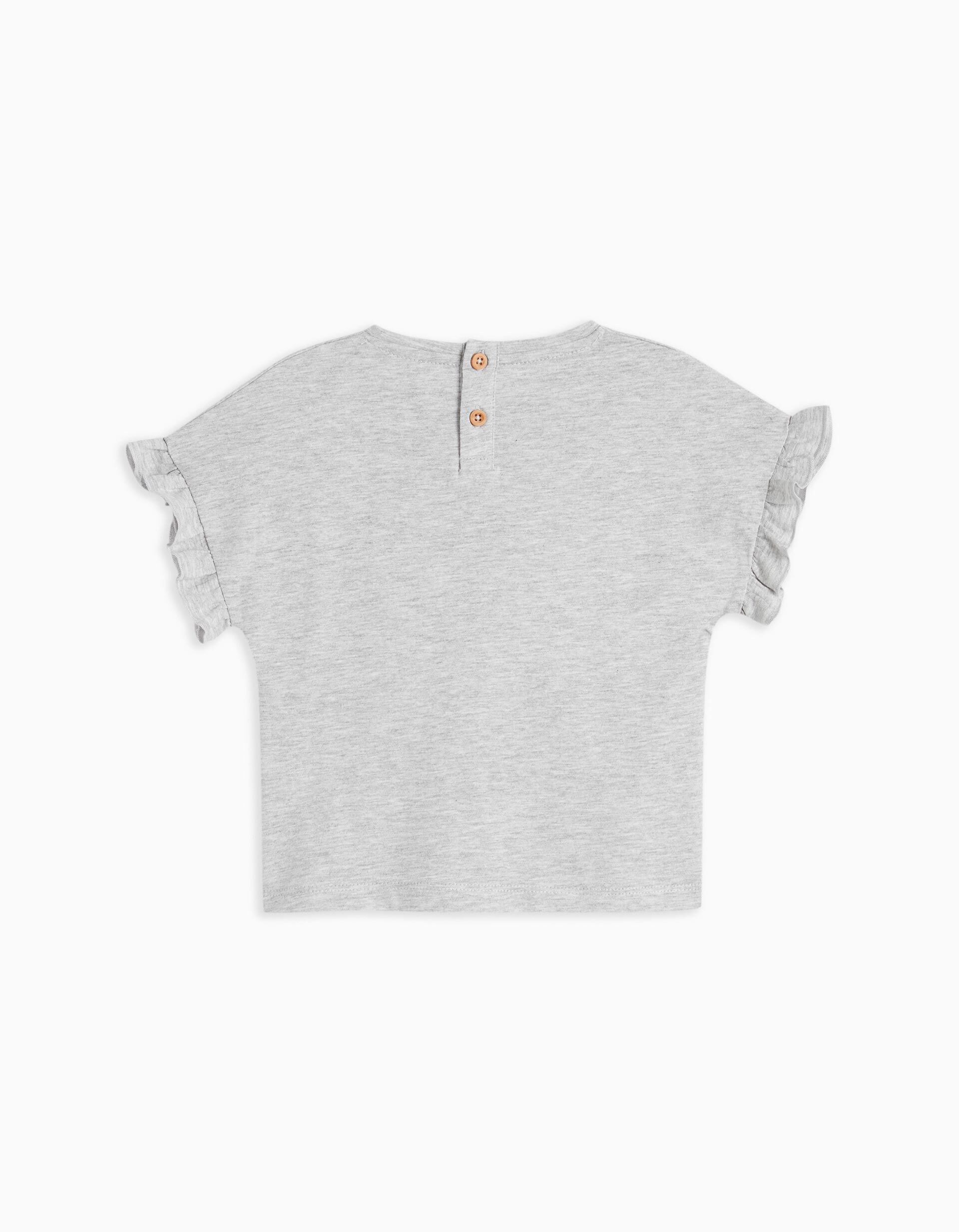 Comprar Online Frills T-shirt, Baby Girls, Light Grey