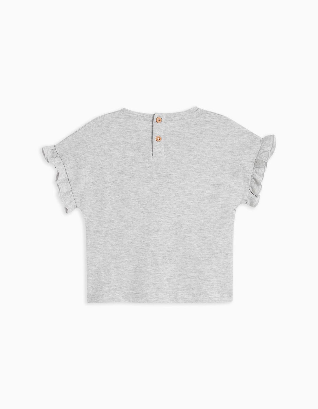 Frills T-shirt, Baby Girls, Light Grey