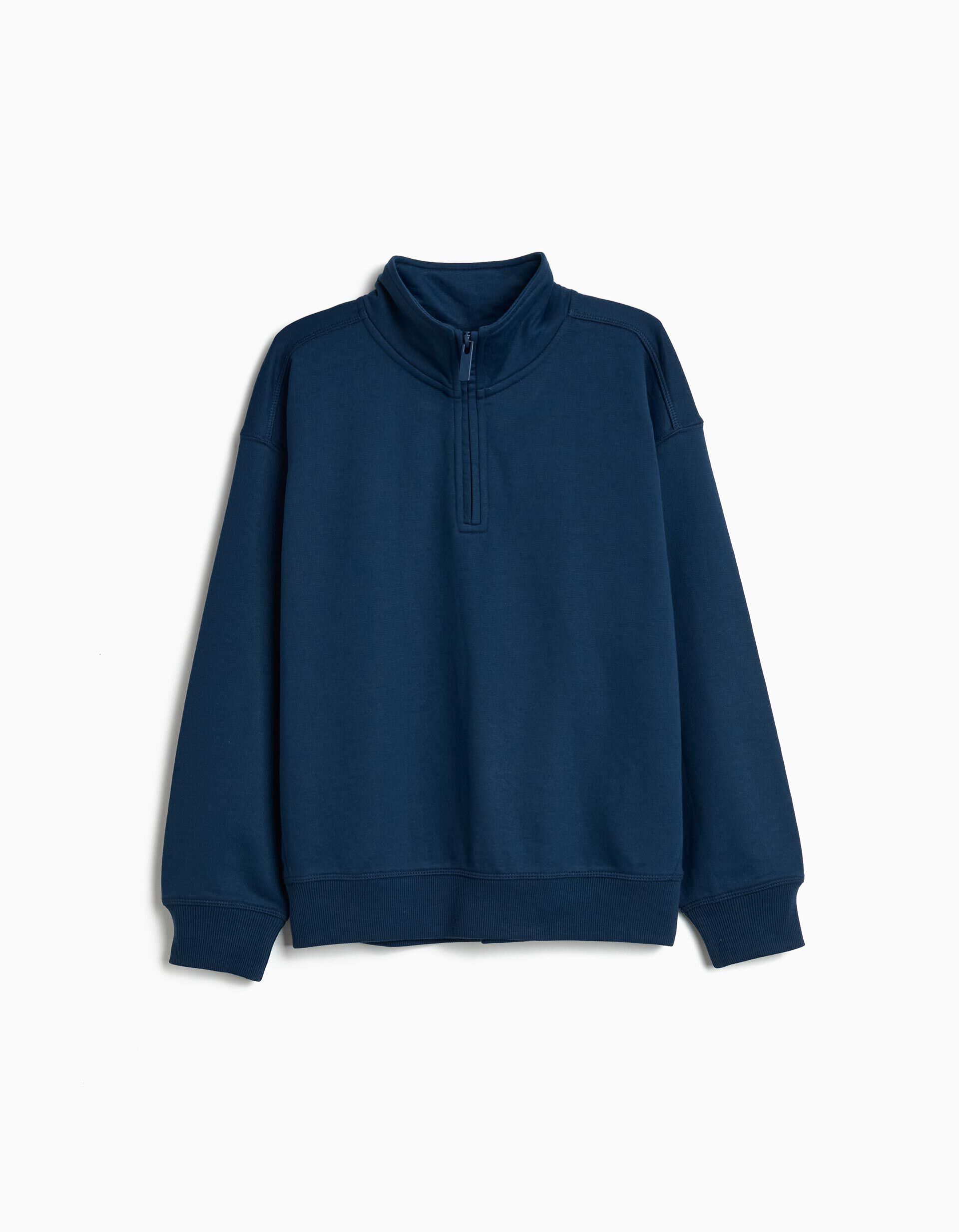 Comprar Online Sweatshirt com Fecho, Menino, Azul Escuro