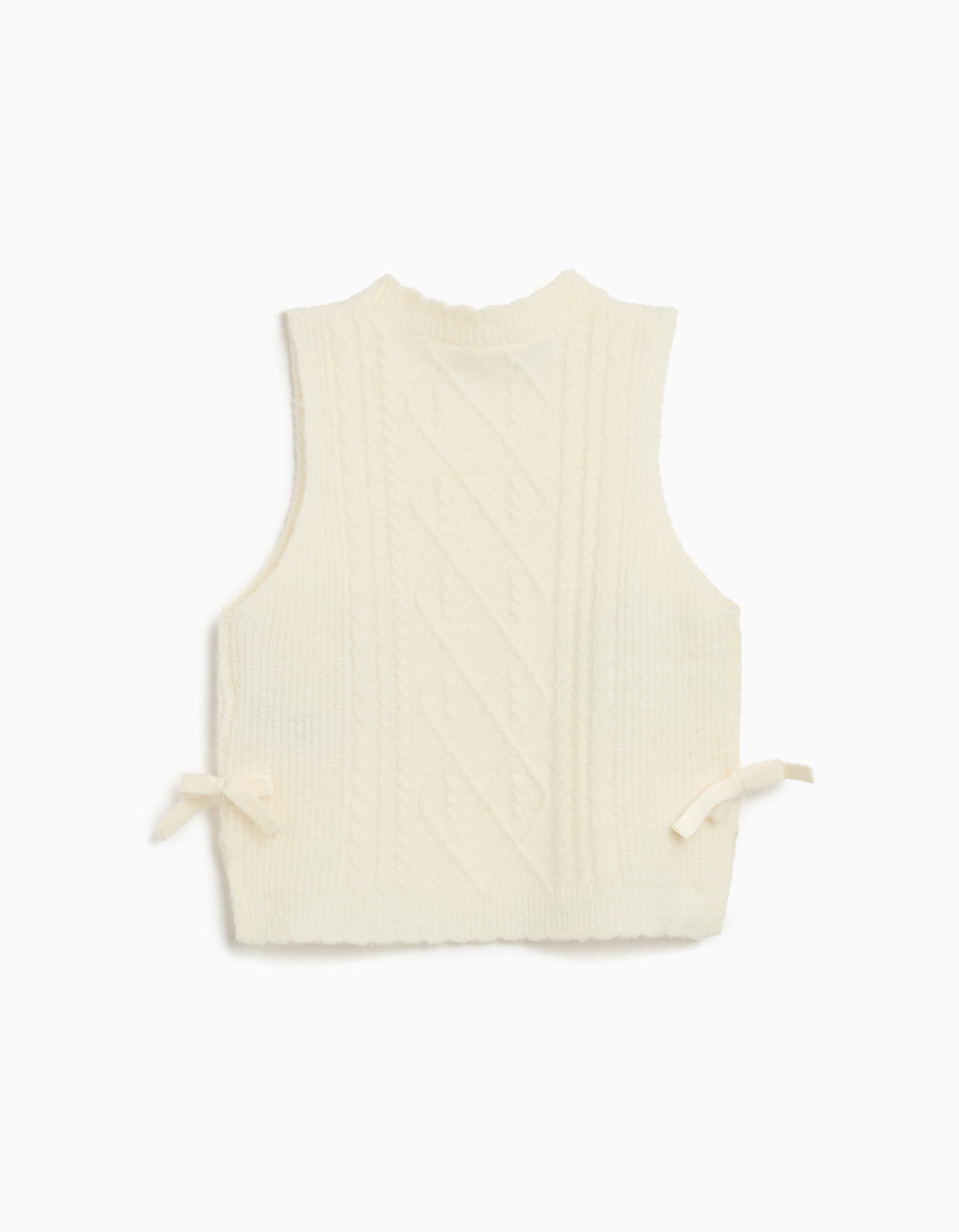 Comprar Online Colete de Malha, Menina, Branco