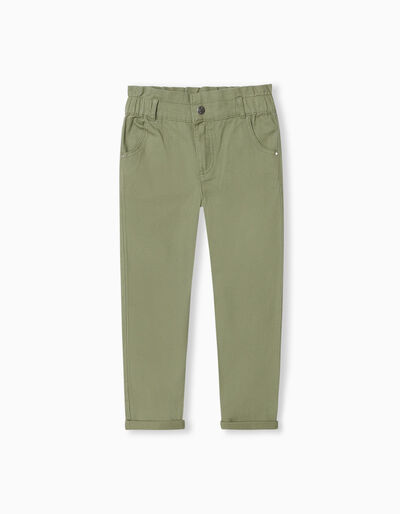 Paperbag Trousers, Girls, Green