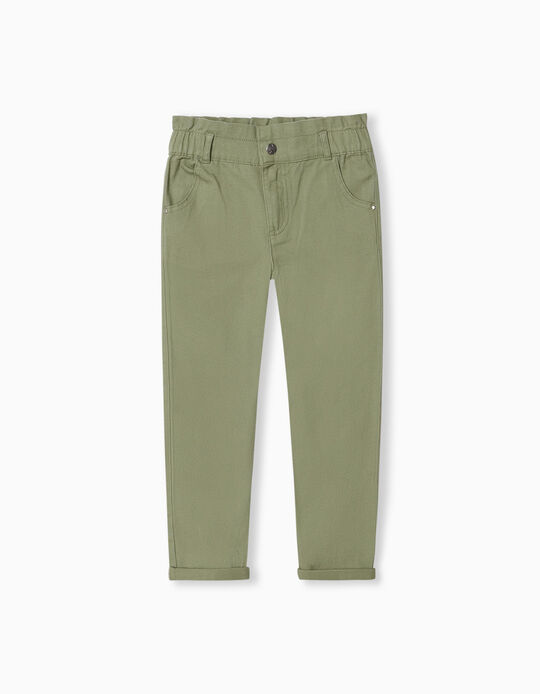 Paperbag Trousers, Girls, Green