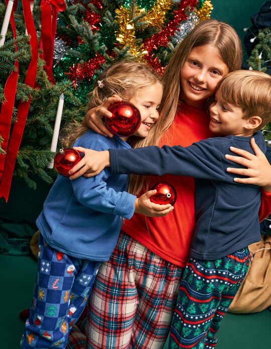 Comprar Online Pijama Polar De Natal, Crian&ccedil;a, Vermelho Escuro