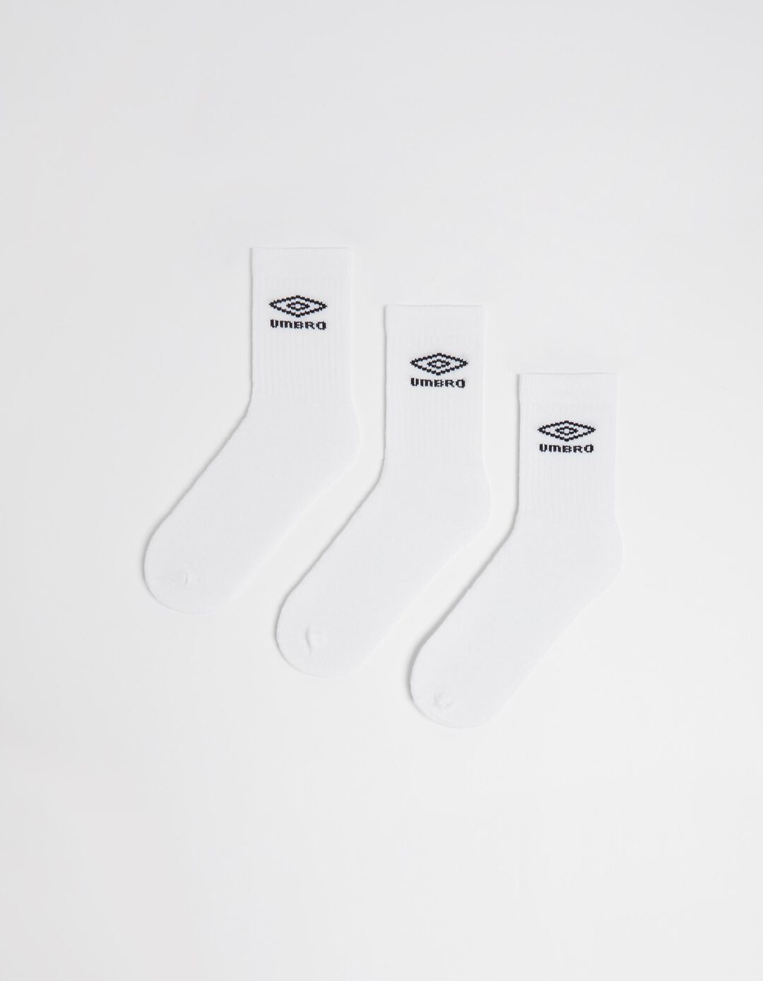 Pack 3 Pairs of 'Umbro' Socks, Men, White