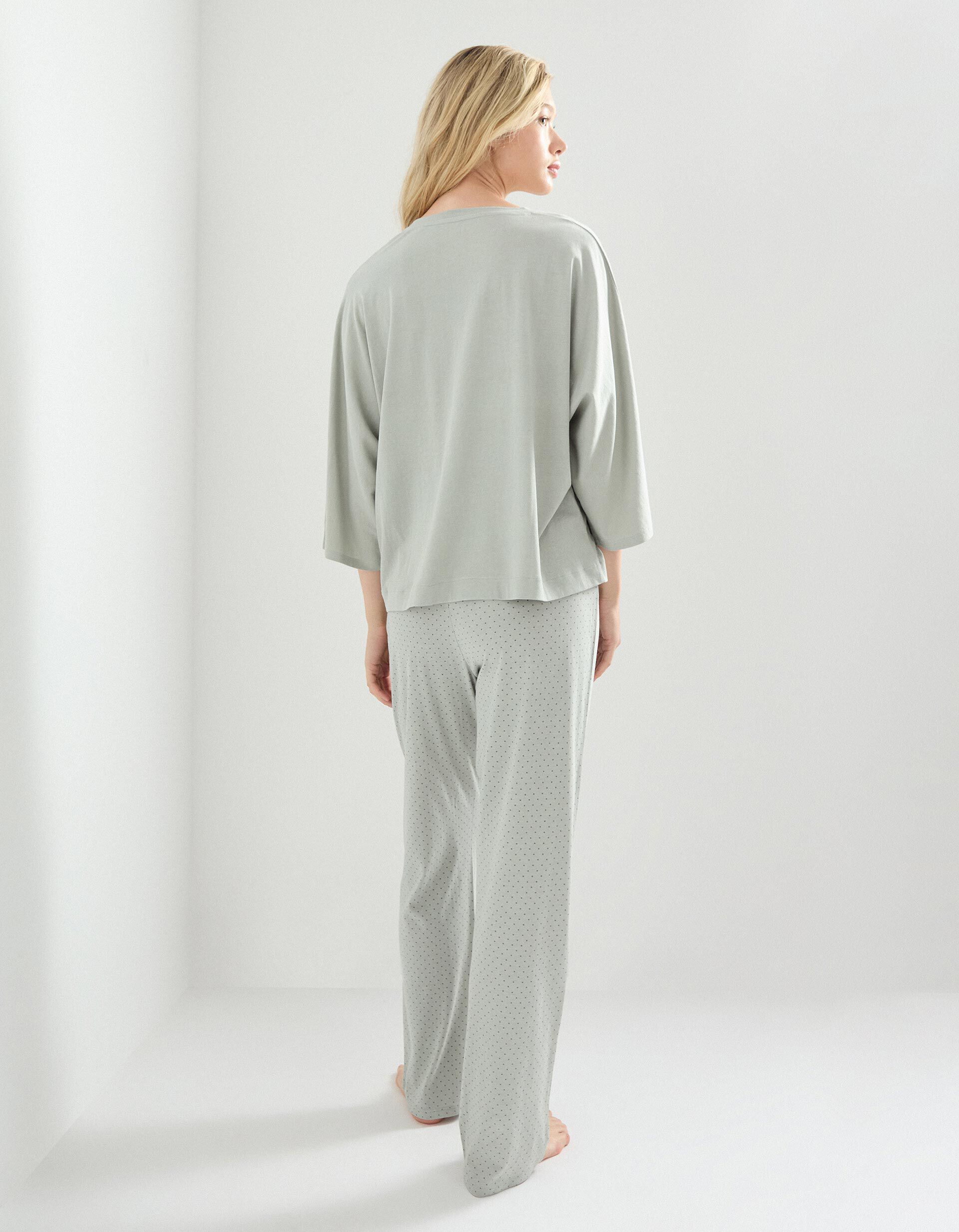 Comprar Online Pijama com Bolinhas, Mulher, Cinzento Claro