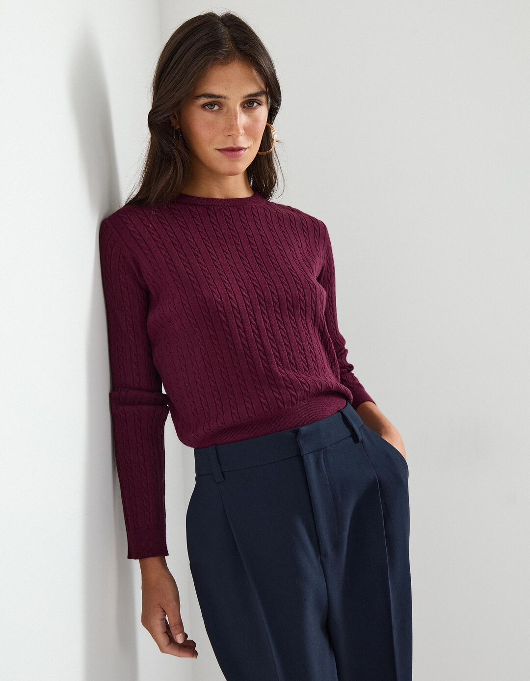 Camisola de Malha, Mulher, Roxo