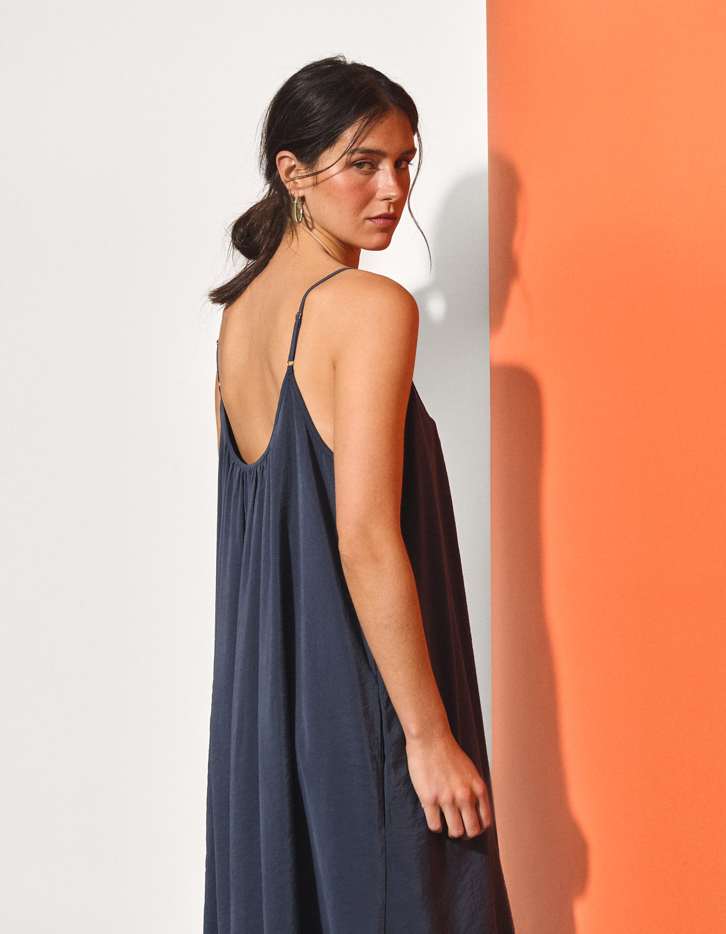 Comprar Online Vestido Modal, Mulher, Azul Escuro