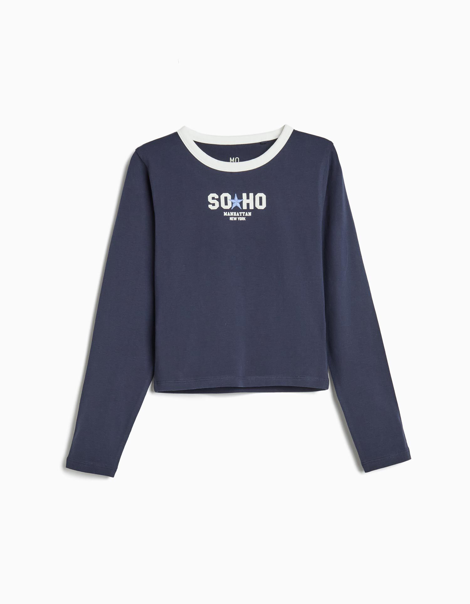 Comprar Online T-shirt de Manga Comprida, Menina, Azul Escuro