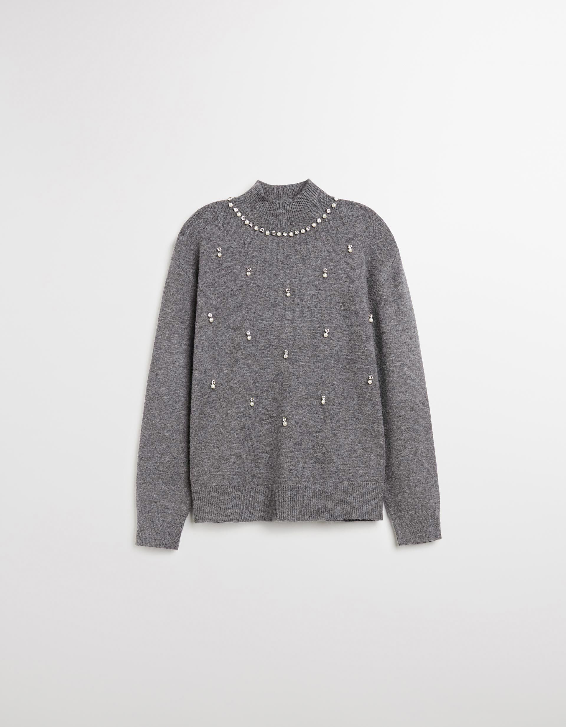 Comprar Online Camisola de Malha, Mulher, Cinzento