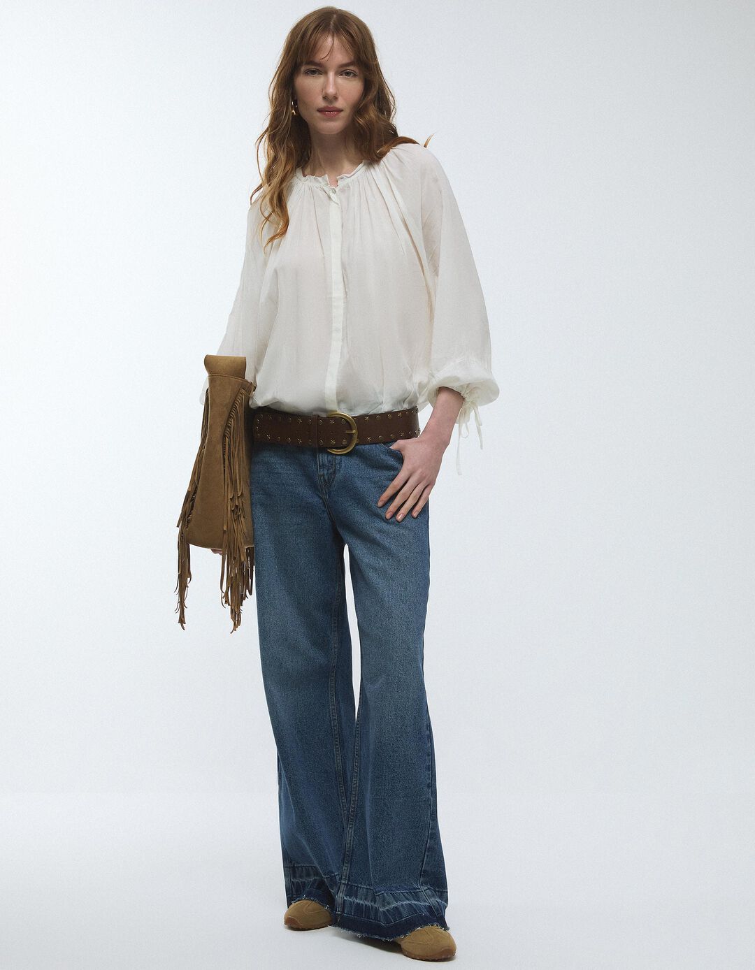 Blusa, Mulher, Bege Claro