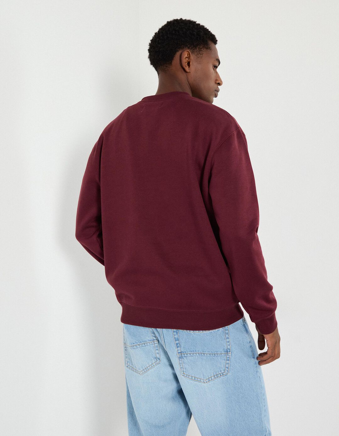 Sweatshirt de Felpa, Homem, Vermelho Escuro 