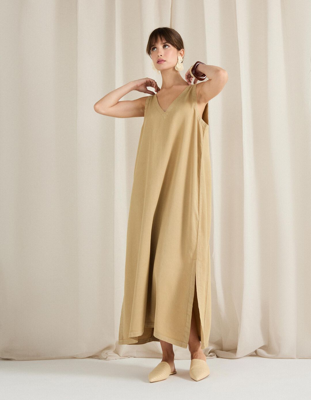 Vestido Liocel, Mulher, Bege Claro
