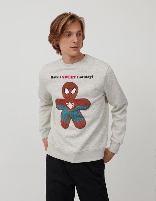 Sweatshirt Marvel Natal, Homem, Cinza