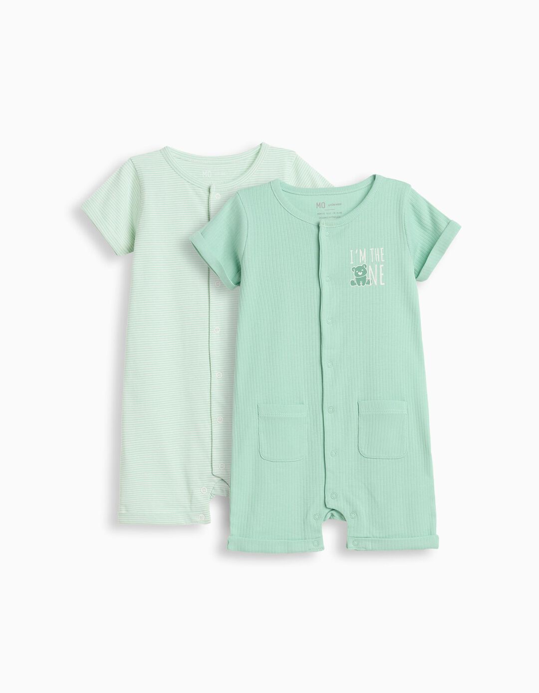 Pack 2 Macac&otilde;es, Menino, Verde Claro