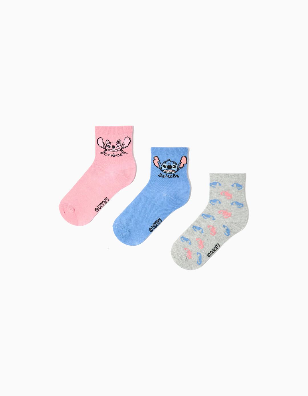 Pack 3 Meias 'Lilo e Stitch' ©Disney, Menina, Multicor