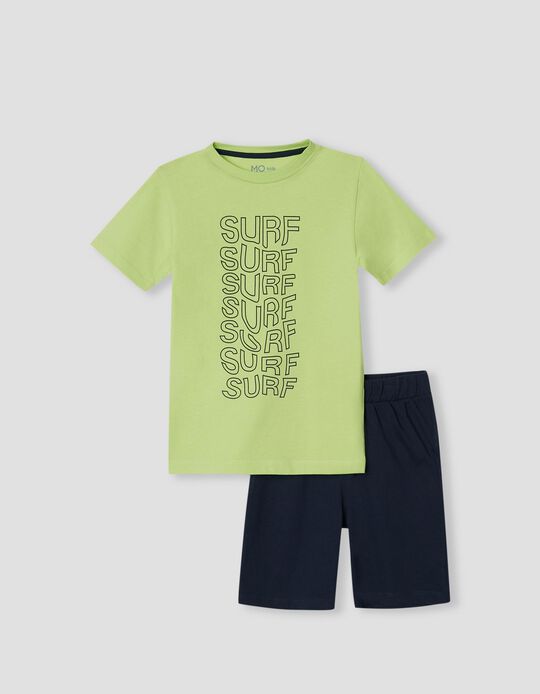 T-shirt + Shorts Set, Boys, Light Green