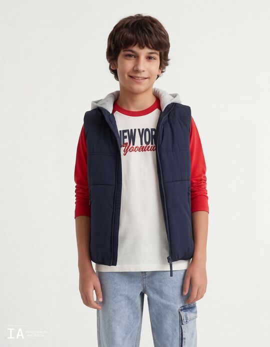 Comprar Online Colete com Capuz, Menino, Azul Escuro