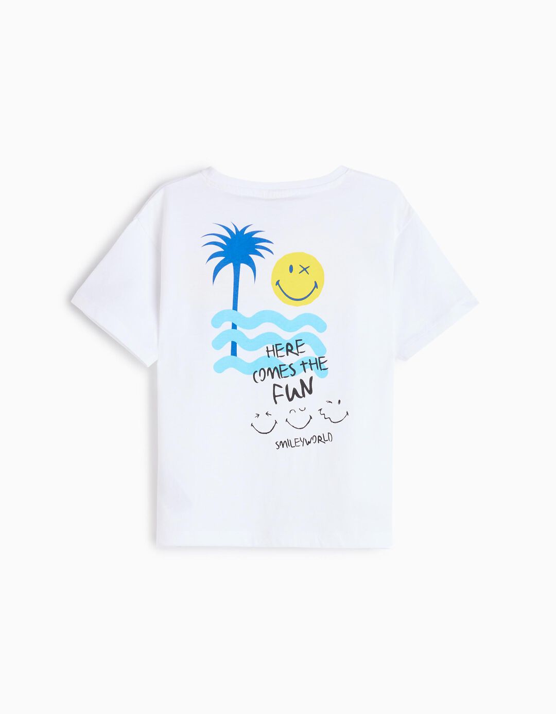 T-shirt 'Smiley World', Menino, Branco