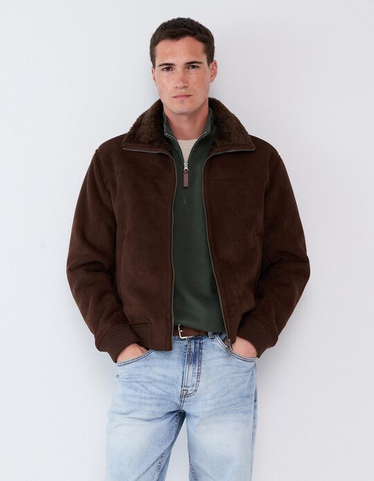 Comprar Online Casaco De Pele Shearling, Homem, Castanho