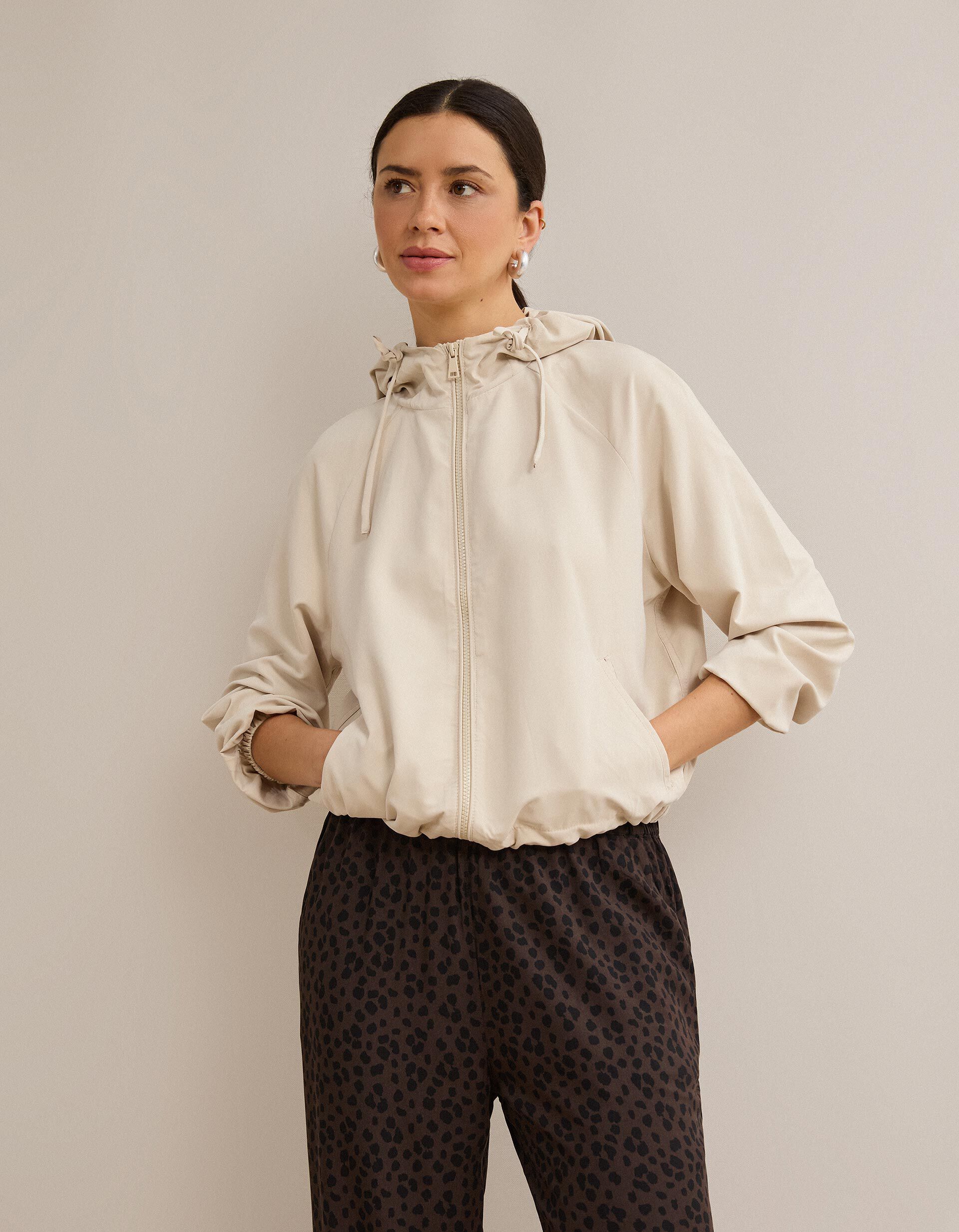 Comprar Online Parka Com Capuz, Mulher, Bege Claro
