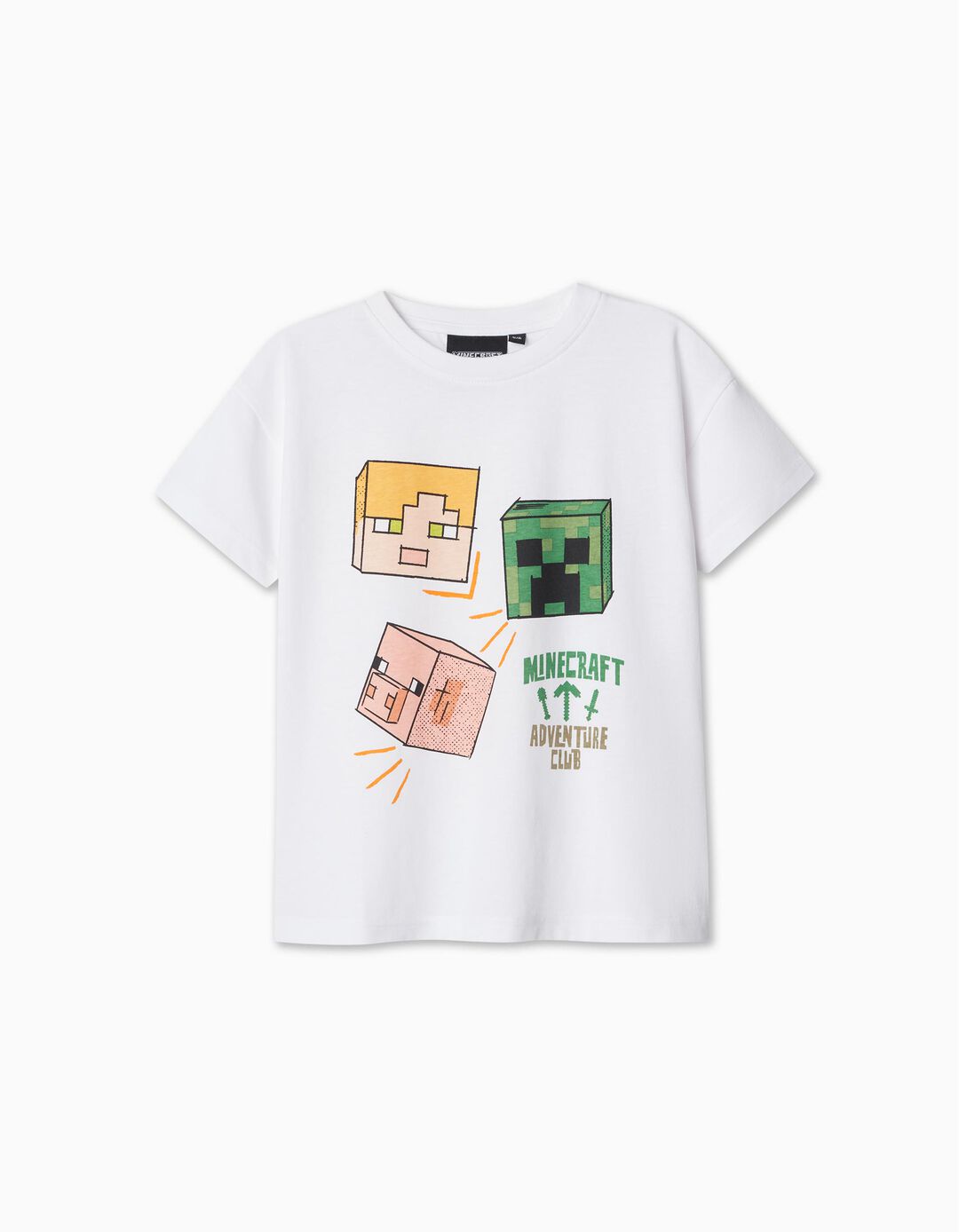 T-shirt 'Minecraft', Menino, Branco