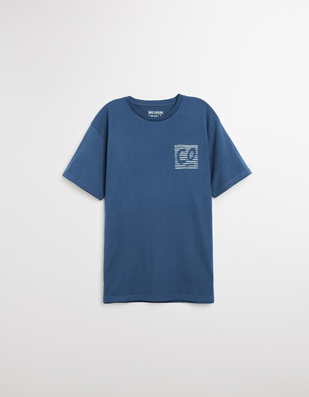T-shirt Print, Homem, Azul Escuro