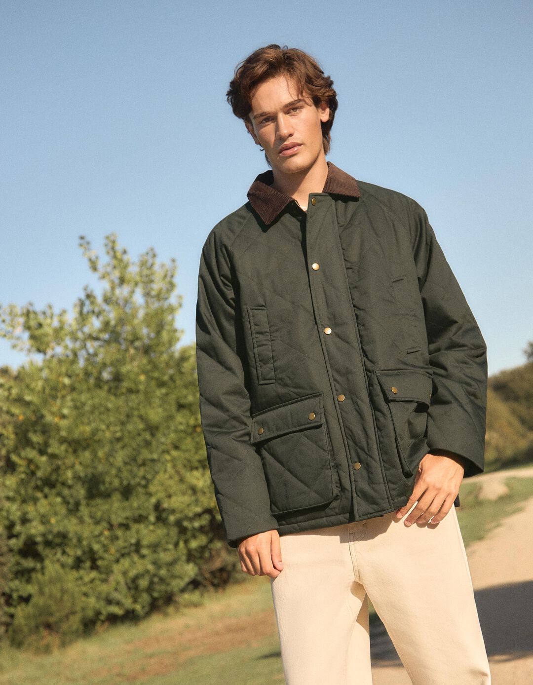 Blusão, Homem, Verde Escuro