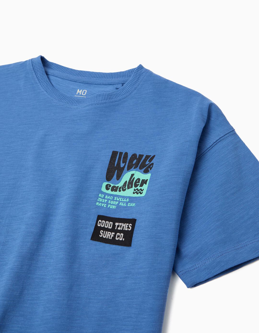 T-shirt com Estampado, Menino, Azul