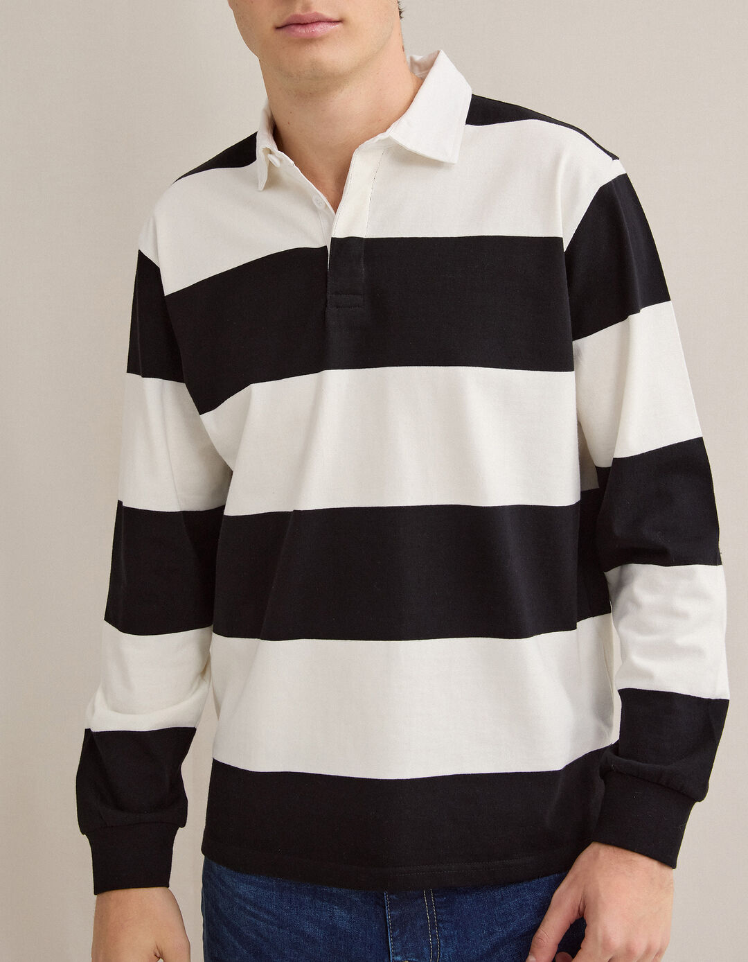 Polo Jersey, Homem, Preto