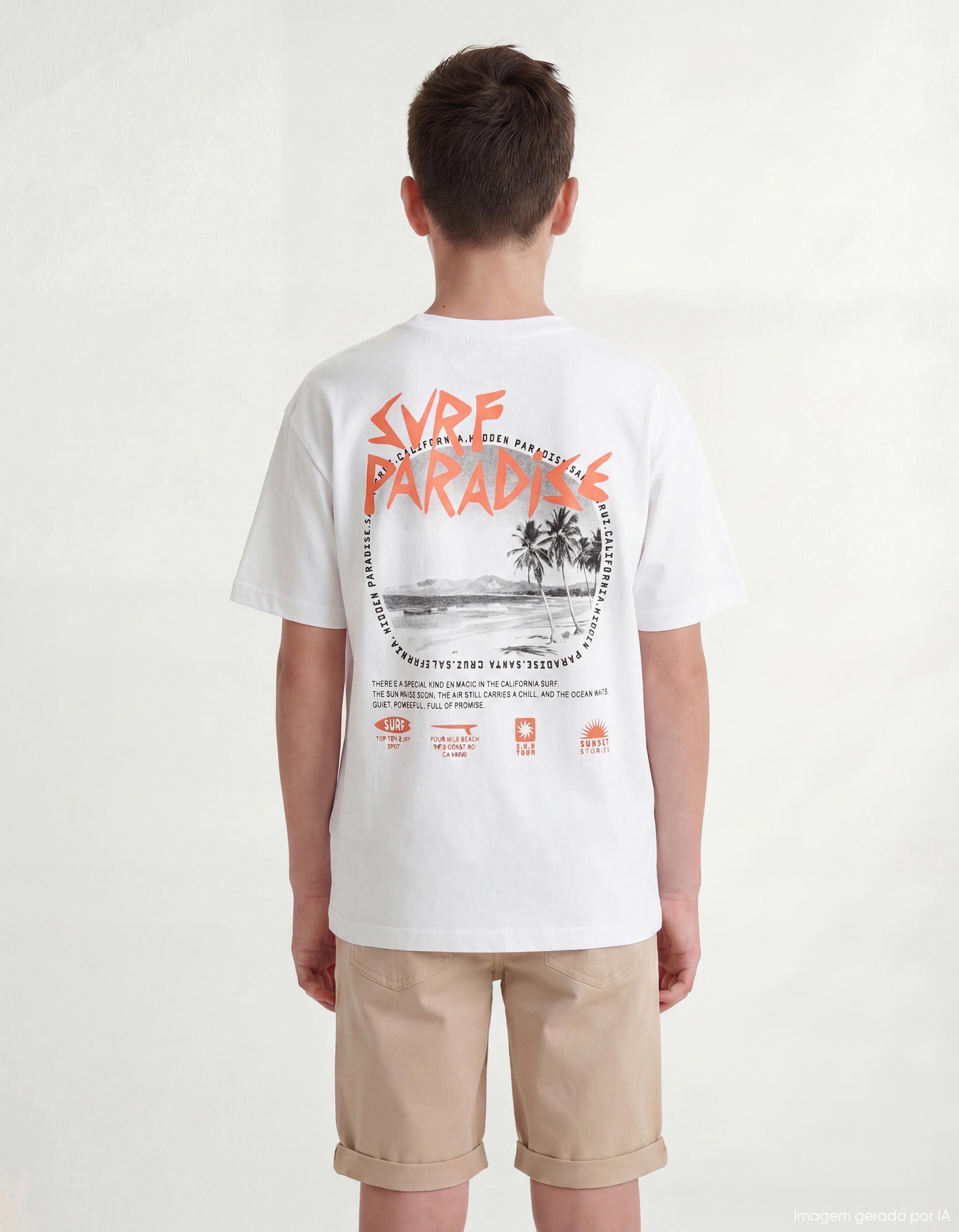 Comprar Online T-shirt Estampada, Menino, Branco