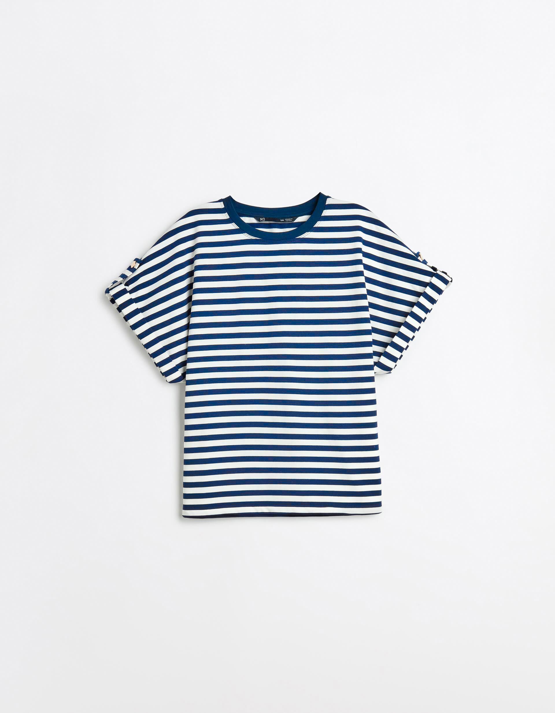 Comprar Online T-shirt Riscas, Mulher, Azul Escuro