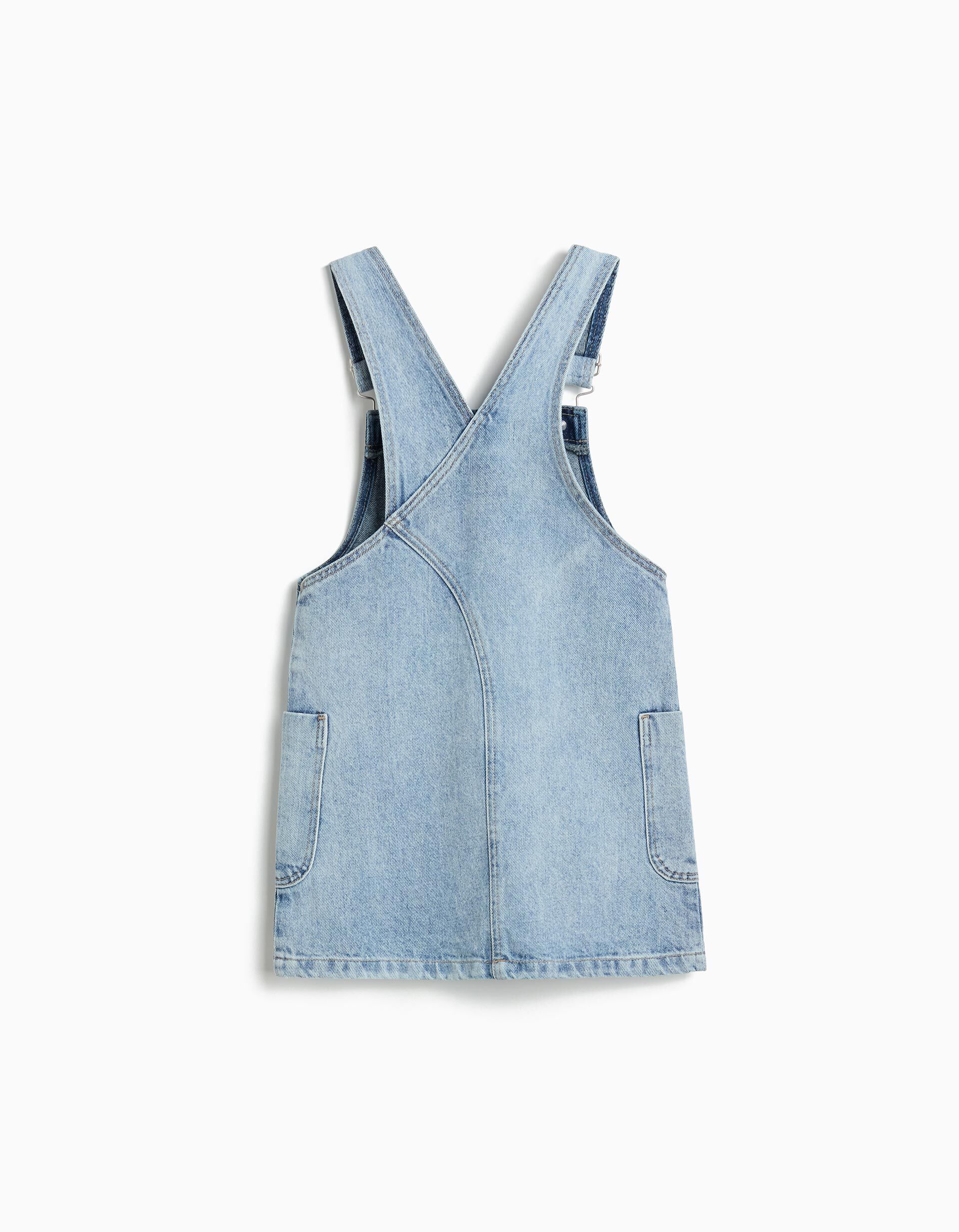 Comprar Online Saia Jardineira, Menina, Azul Claro