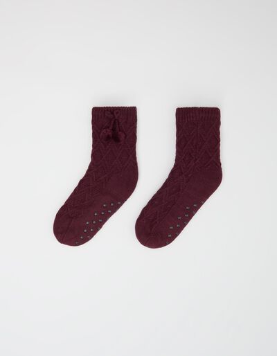Non-slip Socks, Women, Dark Purple